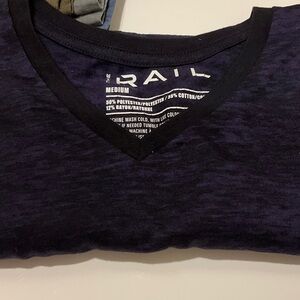 The Rail Deep Blue V-Neck Tee